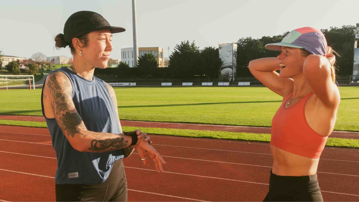 Runners at a track
